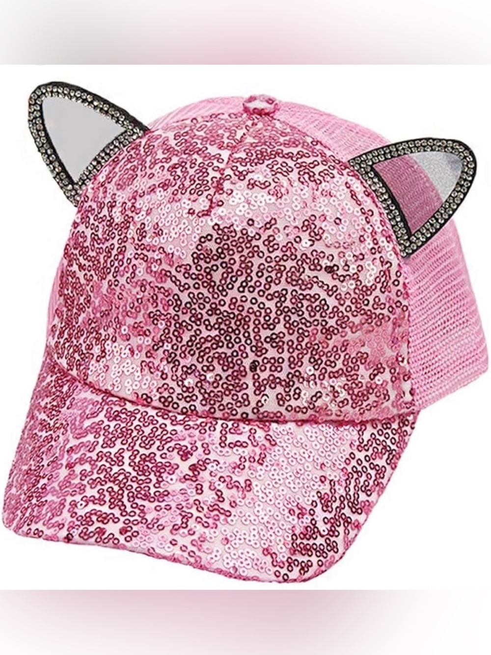 Sequins Mesh Baseball Cap